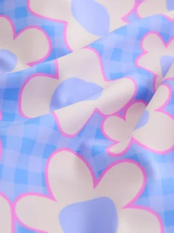 Badkleding|Badkleding*Next Blauwe Stampy Bloemen - Zonbeschermend badpak (3 mnd-10 jr)