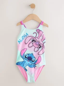 Badkleding|Badkleding|Next Blauwe Stitch-licentie - Badpak met dubbele bandjes (3-16jr)