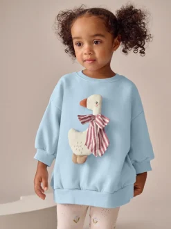 Truien En Breisels|Sets En Combisets|Next - Set met sweatshirt en legging (3 mnd-7 jr) Blauwe strik met eend
