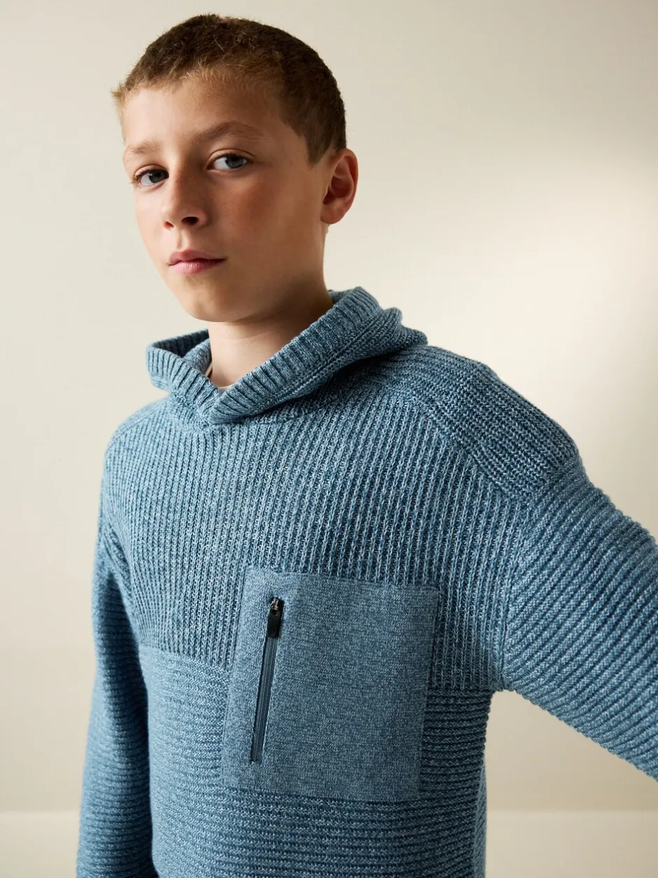 Truien En Breisels|Sweaters En Hoody´S*Next Blauwe twist - Utility gebreide hoodie (3-16jr)