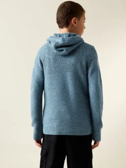 Truien En Breisels|Sweaters En Hoody´S*Next Blauwe twist - Utility gebreide hoodie (3-16jr)