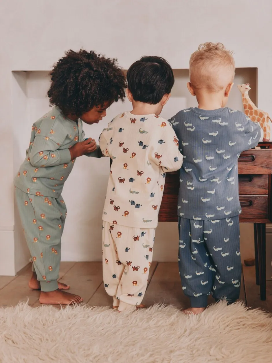 Pyjama's|Nachtkleding En Pyjama's|Next Blauw/ecru - Verpakking van 3 oversized pyjama's 3 (9mnd -10jr)