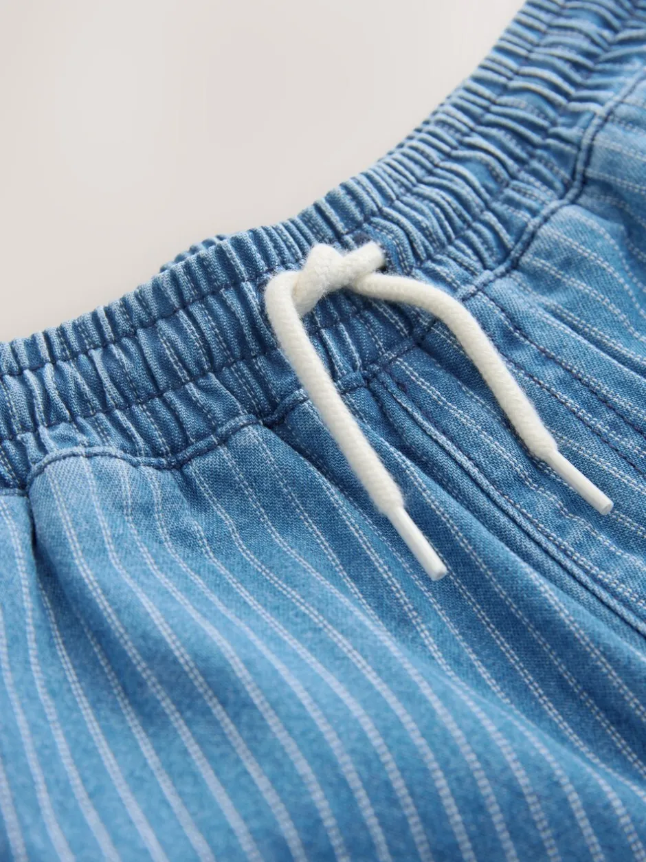Jeans|Next - Denim jeans met elastische taille (3-16jr) Blauw/ecru gestreept