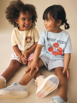Shorts En Rokken*Next Blauw/geel - Top & Shorts Set 2 Pack (3mths-7yrs)