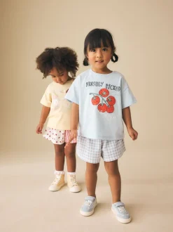 Shorts En Rokken*Next Blauw/geel - Top & Shorts Set 2 Pack (3mths-7yrs)