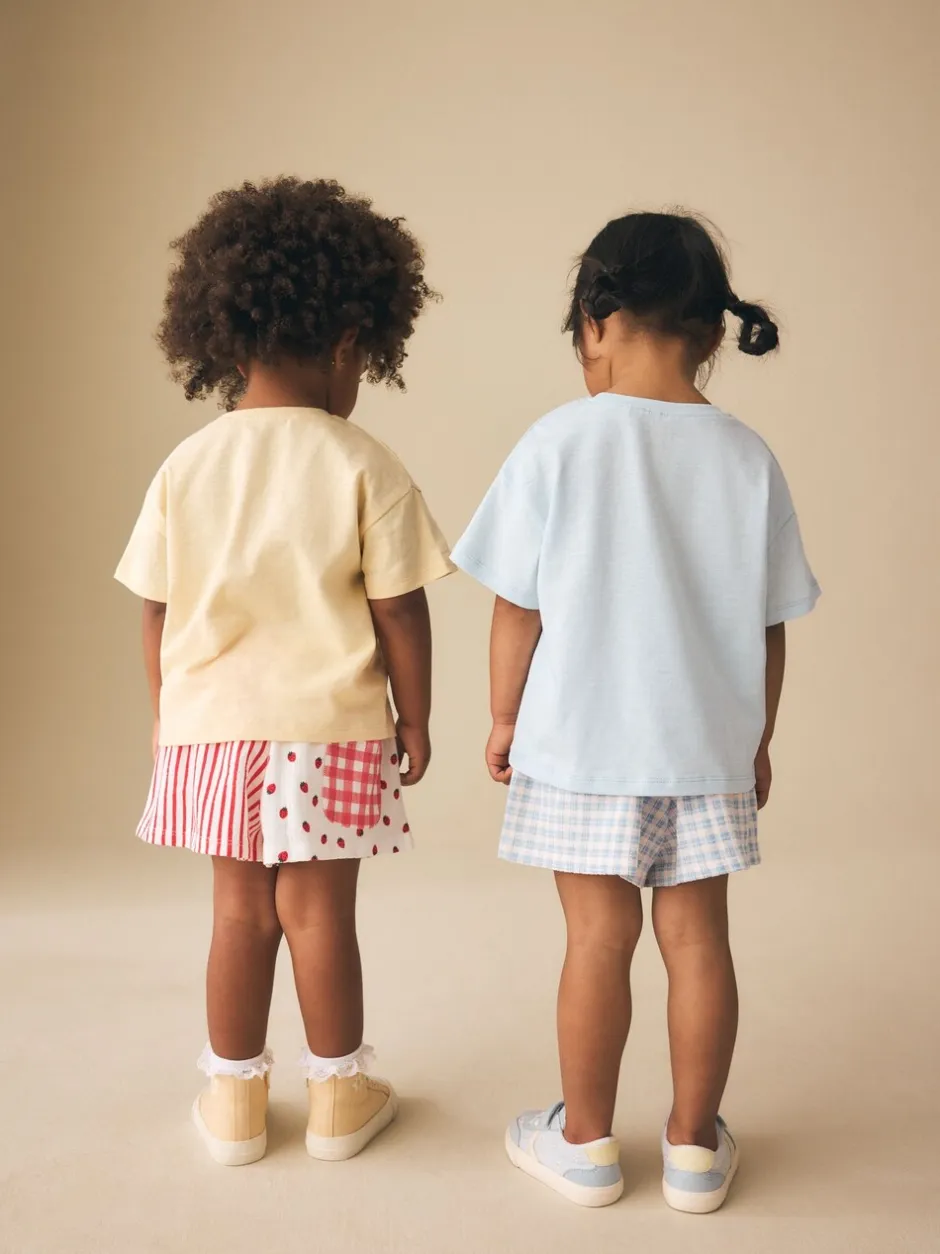 Shorts En Rokken*Next Blauw/geel - Top & Shorts Set 2 Pack (3mths-7yrs)