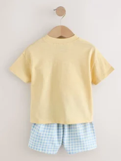 Shorts En Rokken*Next Blauw/geel - Top & Shorts Set 2 Pack (3mths-7yrs)