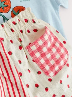 Shorts En Rokken*Next Blauw/geel - Top & Shorts Set 2 Pack (3mths-7yrs)