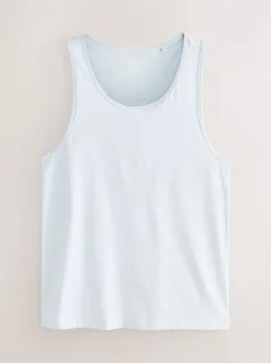Ondergoed|Ondergoed*Next - Set van 5 100% katoenen hemden met laagjes Blauw/grijs
