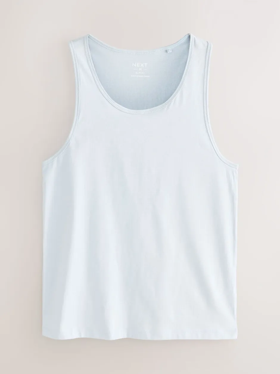 Ondergoed|Ondergoed*Next - Set van 5 100% katoenen hemden met laagjes Blauw/grijs