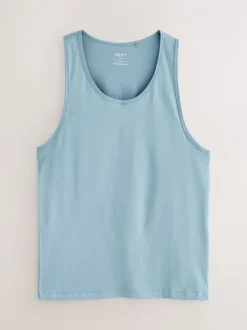 Ondergoed|Ondergoed*Next - Set van 5 100% katoenen hemden met laagjes Blauw/grijs
