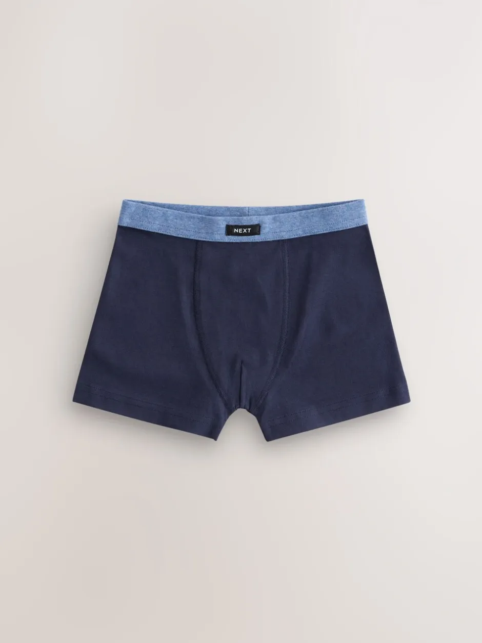 Ondergoed|Next - Set van 10 boxershorts met zachte tailleband (2-16 jr) Blauw/grijs