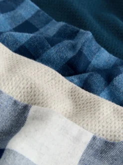 Pyjama's|Nachtkleding En Pyjama's*Next Blauw/grijs - Set van 2 geweven geruite pyjama's met lange mouwen (3-16jr)