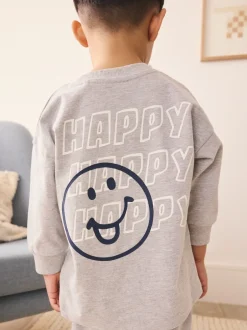 Multipacks|Pyjama's|Next Blauw/grijs met slogan - Verpakking van 3 relaxed fit pyjama's (9mnd-10jr)