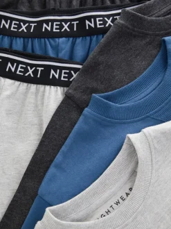 Pyjama's|Nachtkleding En Pyjama's|Next Blauw/grijs/antracietkleurig - Pyjama met korte pijpen 3 stuks (3-16jaar) (3-16jaar)