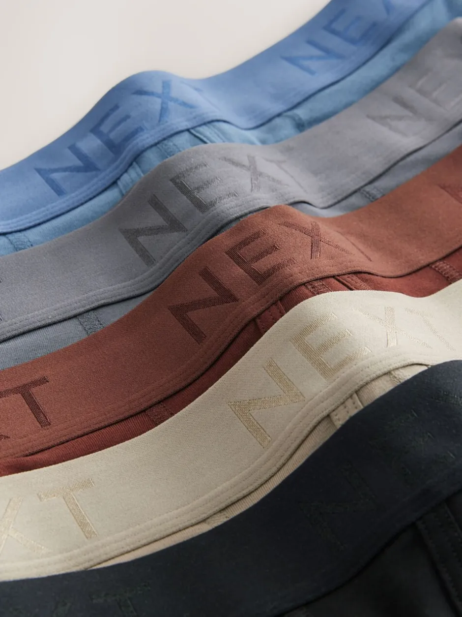 Ondergoed|Ondergoed*Next - Verpakking van 5 - Boxershorts met A-voorkant Blauw/grijs/ecru/rood/zwart