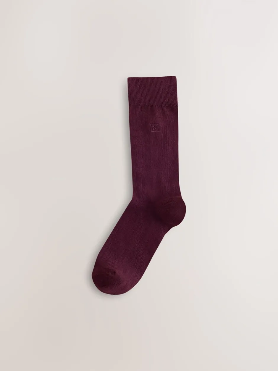 Sokken|Sokken|Next - Verpakking van 8 - Frisblijvende sokken met borduursel Blauw/grijs/groen