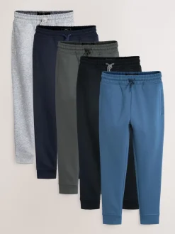 Joggingbroeken*Next - Basic joggingbroeken, set van 5 (3-16jaar) Blauw/grijs/zwart