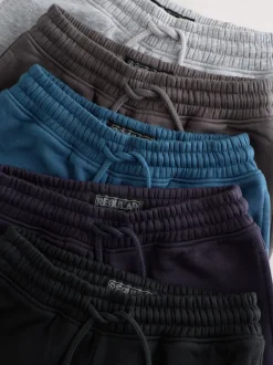 Joggingbroeken|Next - Basic joggingbroeken, set van 5 (3-16jaar) Blauw/grijs/zwart