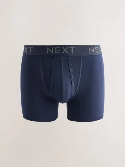 Ondergoed|Ondergoed*Next Blauw/grijs/zwart - Boxershorts van katoenrijk materiaal met A-voorkant