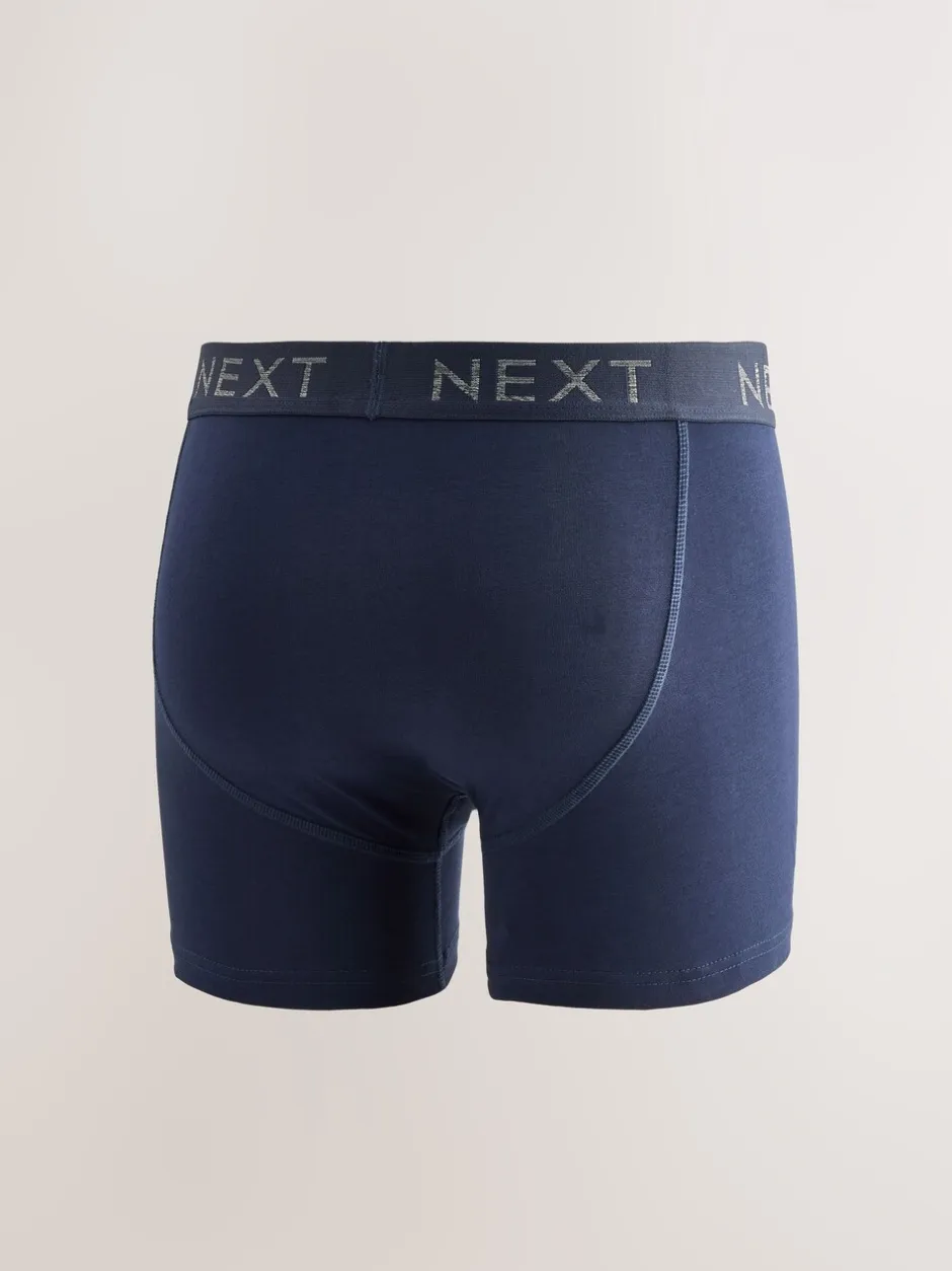 Ondergoed|Ondergoed*Next Blauw/grijs/zwart - Boxershorts van katoenrijk materiaal met A-voorkant