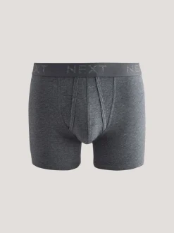 Ondergoed|Ondergoed*Next Blauw/grijs/zwart - Boxershorts van katoenrijk materiaal met A-voorkant
