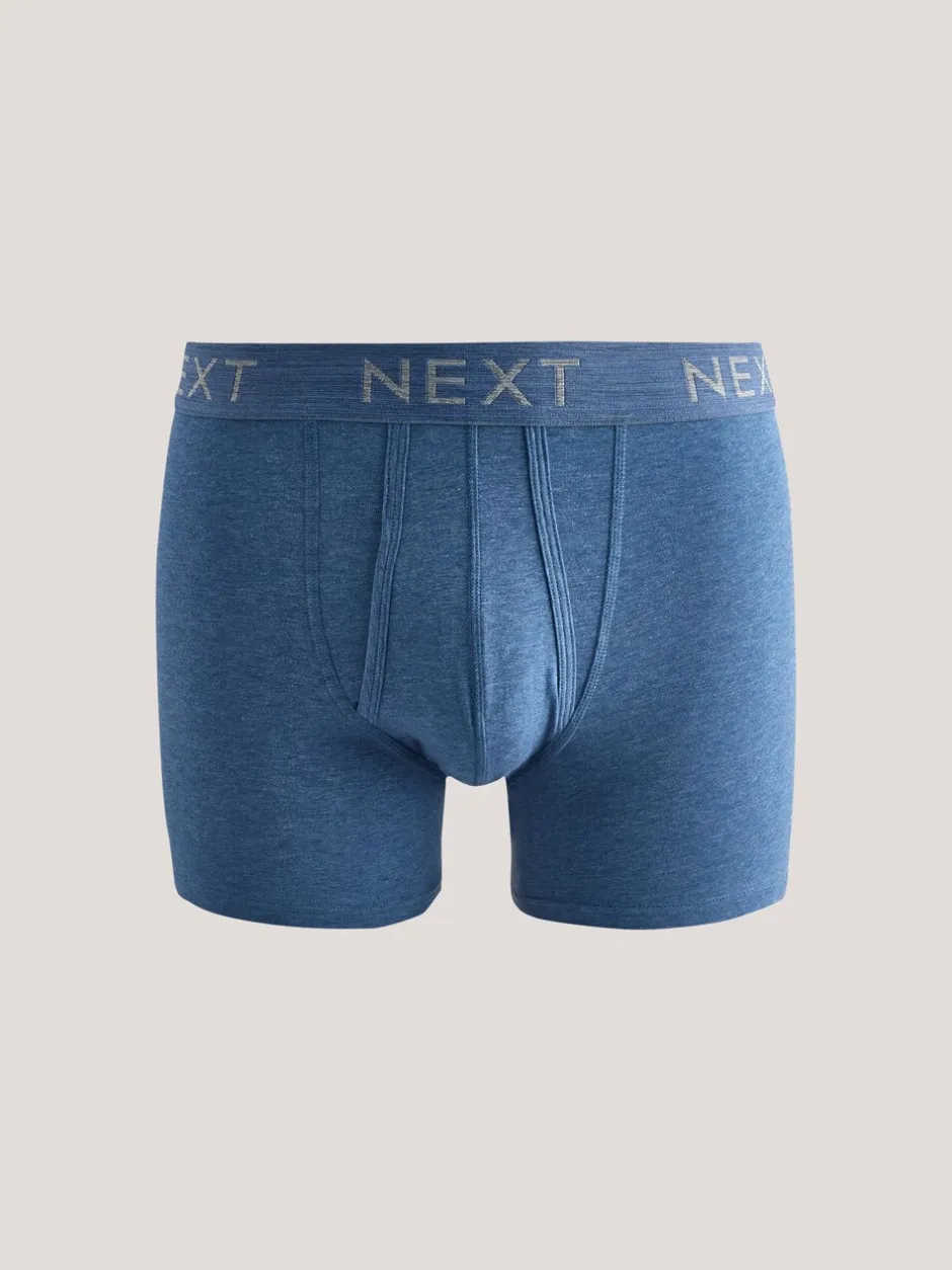 Ondergoed|Ondergoed*Next Blauw/grijs/zwart - Boxershorts van katoenrijk materiaal met A-voorkant
