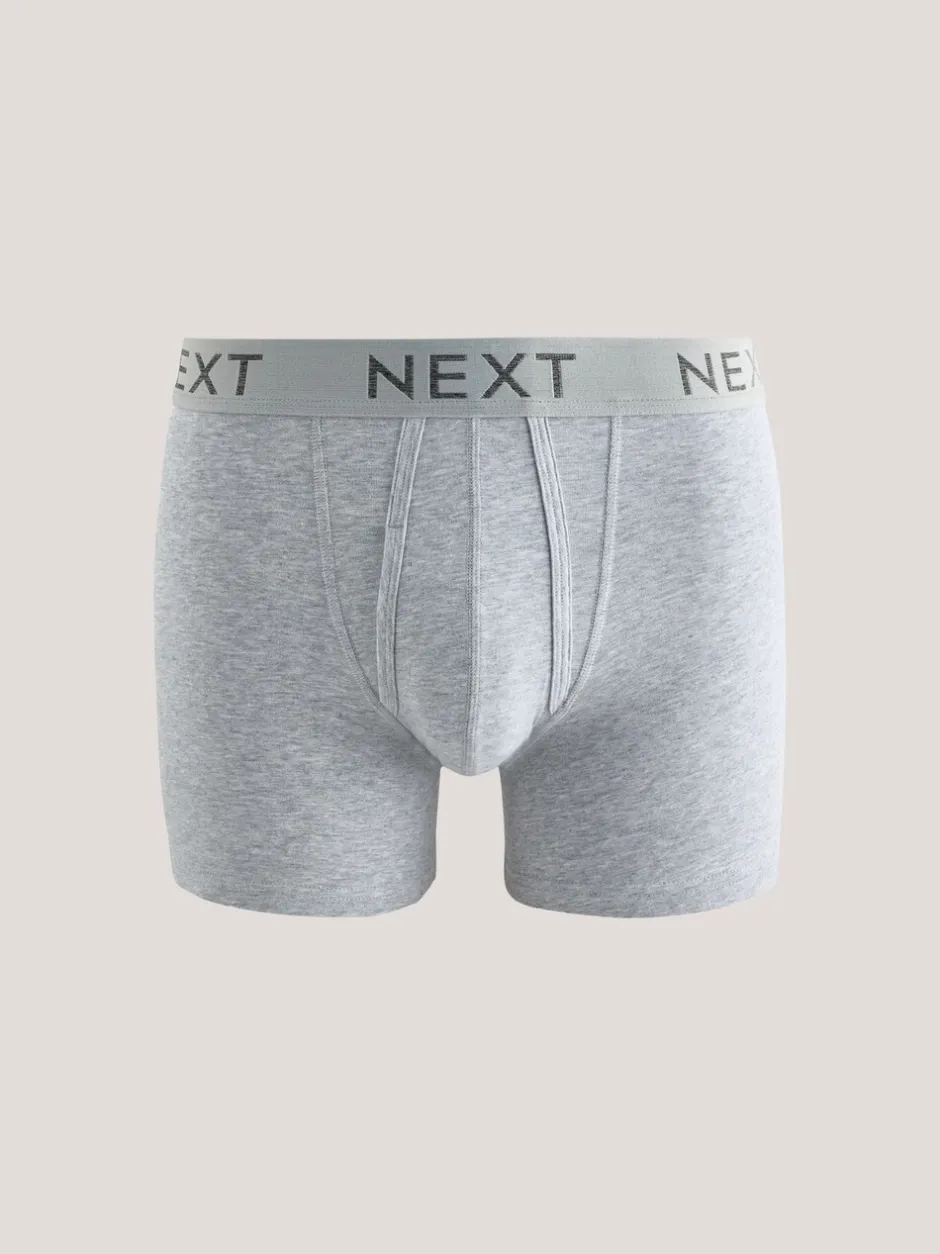 Ondergoed|Ondergoed*Next Blauw/grijs/zwart - Boxershorts van katoenrijk materiaal met A-voorkant