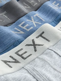 Ondergoed|Ondergoed*Next Blauw/grijs/zwart - Boxershorts van katoenrijk materiaal met A-voorkant