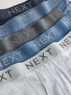 Ondergoed|Ondergoed*Next Blauw/grijs/zwart - Boxershorts van katoenrijk materiaal met A-voorkant