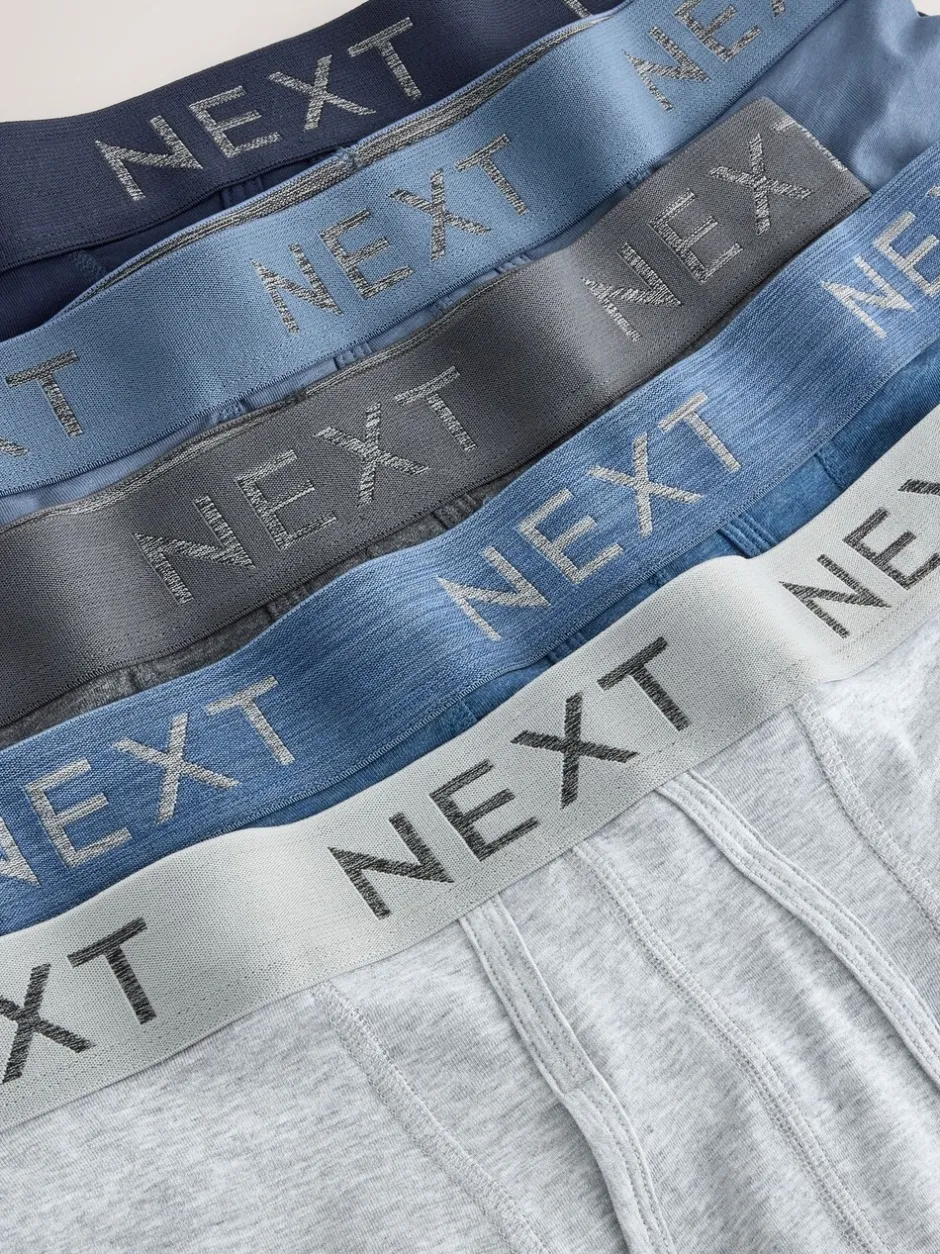Ondergoed|Ondergoed*Next Blauw/grijs/zwart - Boxershorts van katoenrijk materiaal met A-voorkant