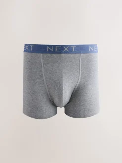 Ondergoed|Ondergoed*Next Blauw/grijs/zwart - Katoenrijke trunk boxershorts verpakking van 10