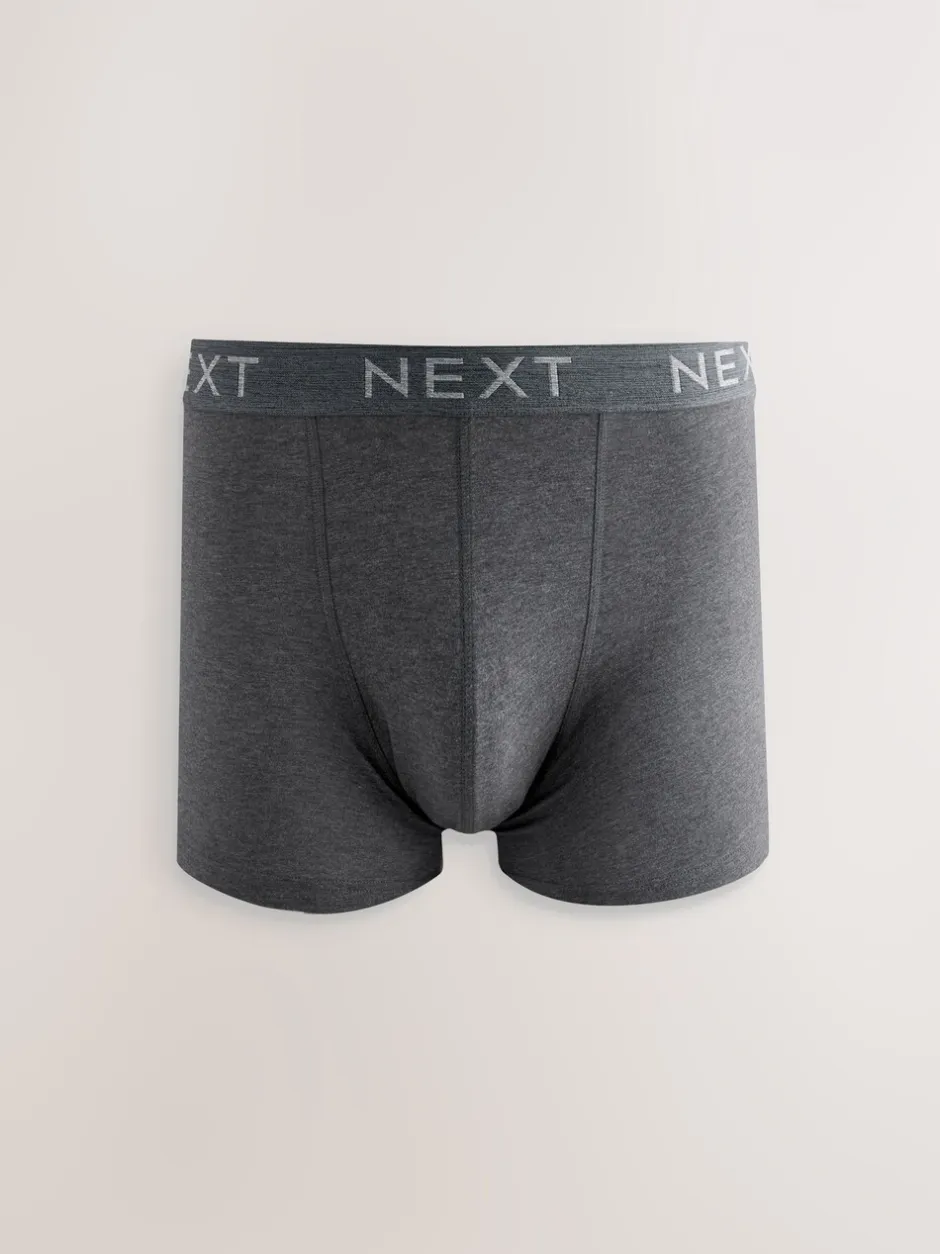 Ondergoed|Ondergoed*Next Blauw/grijs/zwart - Katoenrijke trunk boxershorts verpakking van 10