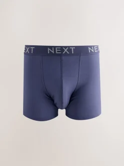 Ondergoed|Ondergoed*Next Blauw/grijs/zwart - Katoenrijke trunk boxershorts verpakking van 10