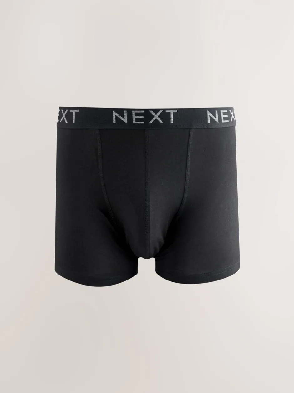 Ondergoed|Ondergoed*Next Blauw/grijs/zwart - Katoenrijke trunk boxershorts verpakking van 10