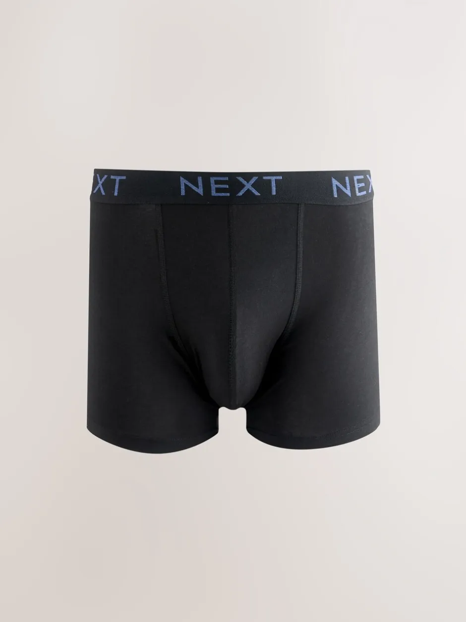 Ondergoed|Ondergoed*Next Blauw/grijs/zwart - Katoenrijke trunk boxershorts verpakking van 10