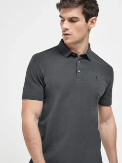 Poloshirts*Next Blauw/grijs/zwart - Set van 3 jersey poloshirts met korte mouwen