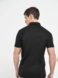 Poloshirts*Next Blauw/grijs/zwart - Set van 3 jersey poloshirts met korte mouwen