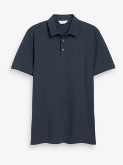 Poloshirts*Next Blauw/grijs/zwart - Set van 3 jersey poloshirts met korte mouwen