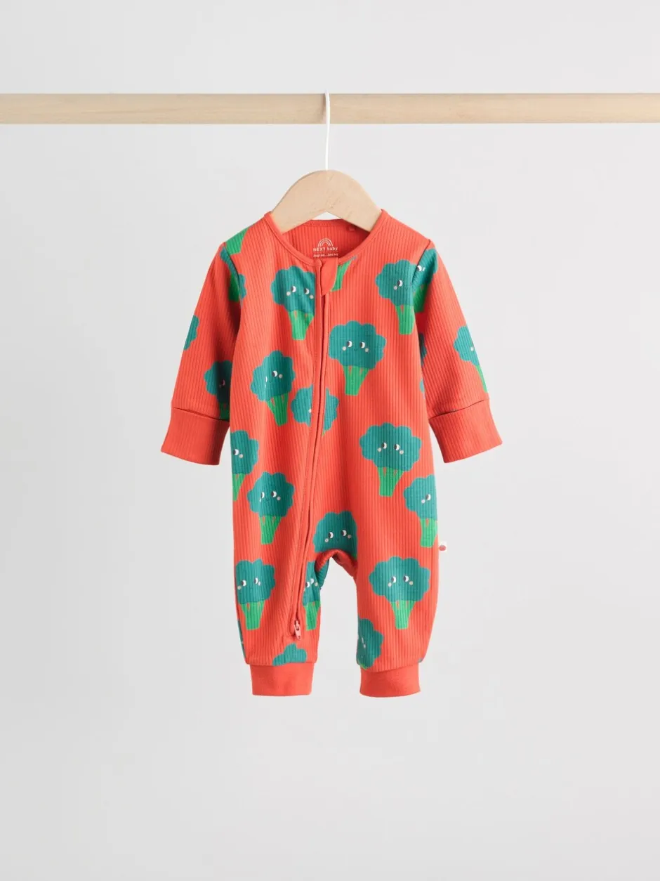 Multipacks|Babypakjes En Babypyjama's|Next Blauwgroen - 3 Pack Baby-pyjama's met tweewegrits (0mnd -3jr)