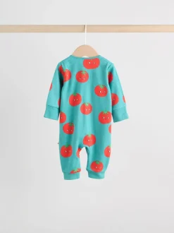 Multipacks|Babypakjes En Babypyjama's|Next Blauwgroen - 3 Pack Baby-pyjama's met tweewegrits (0mnd -3jr)