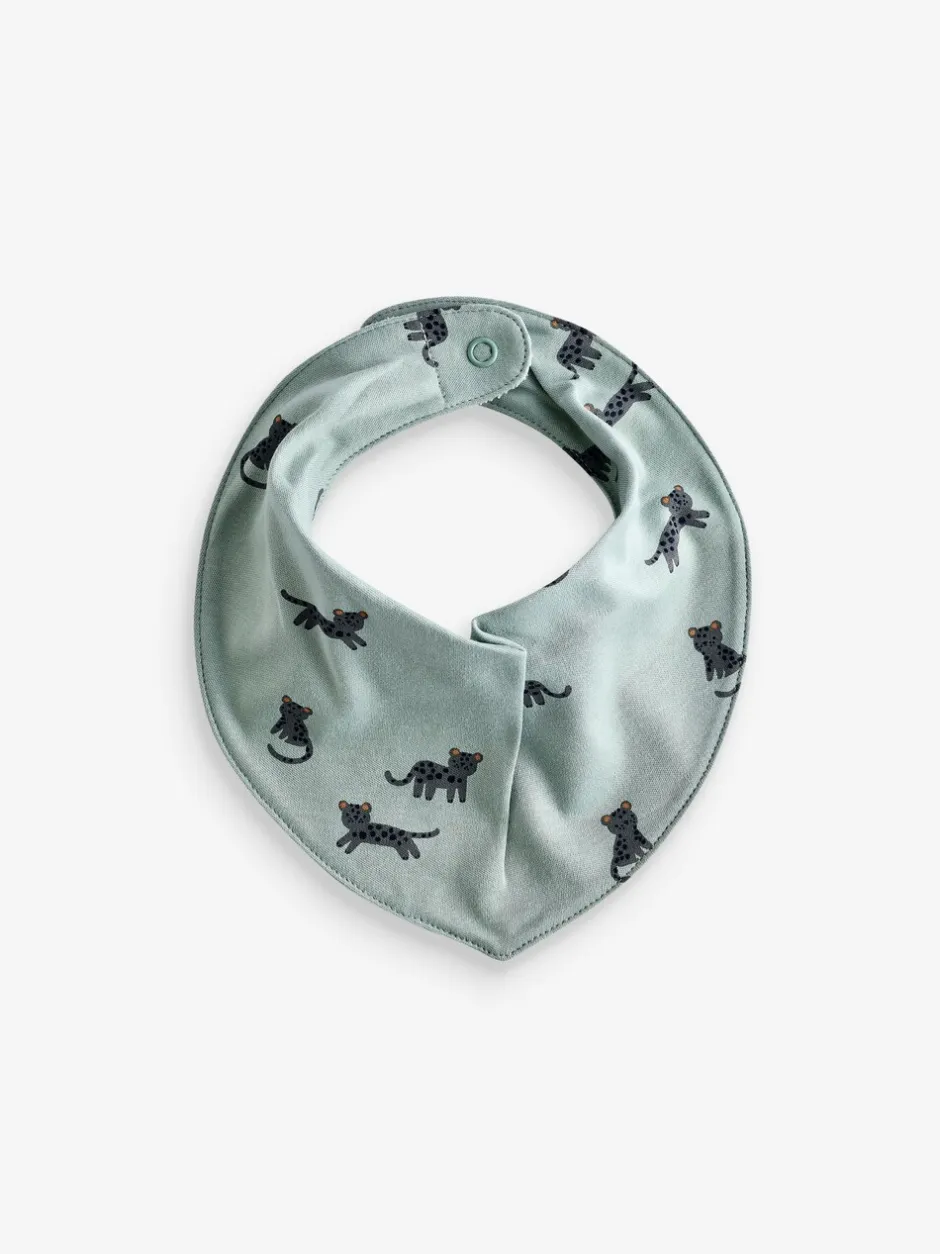 Slabbetjes|Next - 5 Pack Dribble Baby 100% Cotton Bibs Blauwgroen