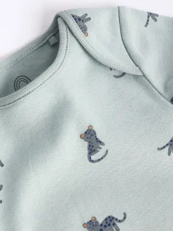Rompertjes En Hemdjes|Rompertjes En Hemdjes|Next Blauwgroen - Baby 100% katoenen bodysuits verpakking van 7