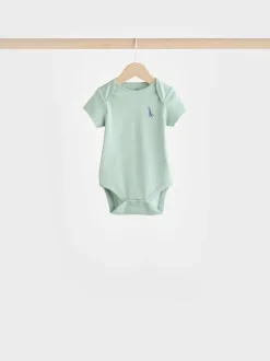 Rompertjes En Hemdjes|Rompertjes En Hemdjes|Next Blauwgroen - Baby 100% katoenen bodysuits verpakking van 7