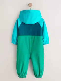 Jassen, Jacks En Kinderwagenpakjes|Jassen En Jacks|Next Blauw/Groen - Colourblock Puddlesuit (3mths-7yrs)