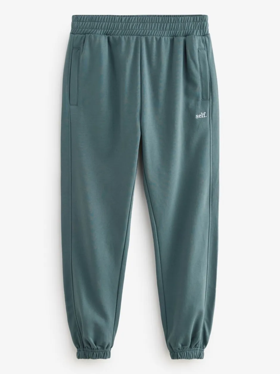 Leggings En Joggingbroeken*self. Blauwgroen - Joggingbroek met banden