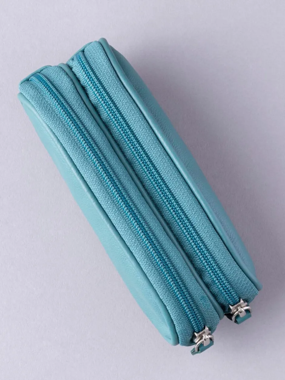 Zonnebril|Lakeland Leather Blauwgroen - dubbele brillenkoker