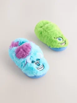 Pantoffels|Next Blauw/Groen - Monsters Inc Fluffy Cupsole Slippers