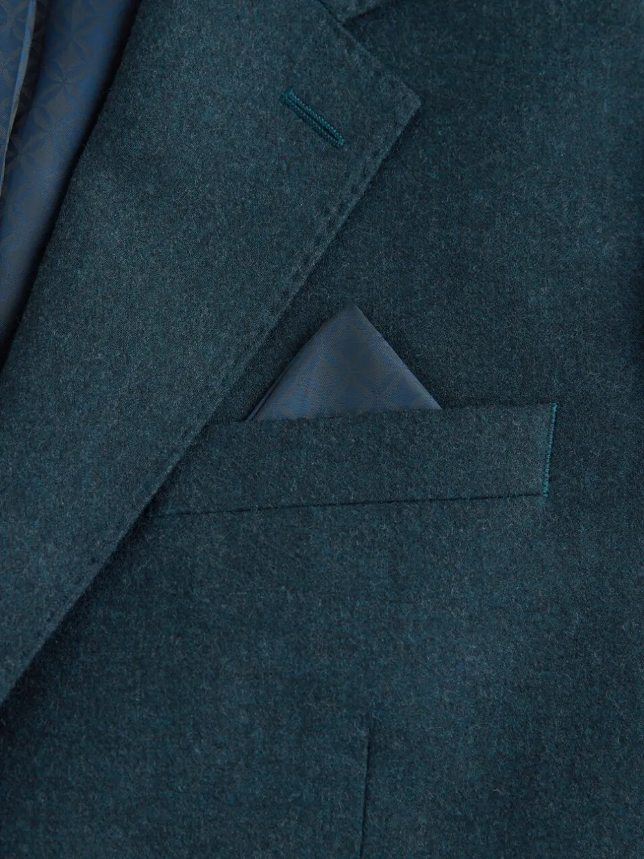 Pakken|Next Blauwgroen - Normale Pasvorm - Signature Zignone flanellen colbert van Italiaanse wol-kasjmier blend