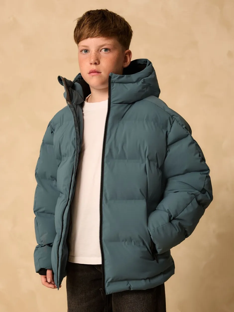 Schoolkleding|Jassen En Jacks|Next Blauwgroen - Regenbestendige gewatteerde jas met microfleece voering (3-17jr)